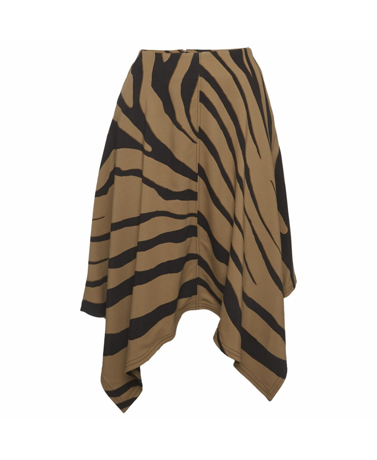 Pre-Owned Roberto Cavalli Women's Zebra Print Crepe Asymmetric Skirt | Macy's