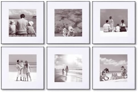 Mantello Front Loading Black Picture Frame - Display 12x12-Inch Photos (No Mat) or 8x8-Inch Photos ( | Amazon (US)