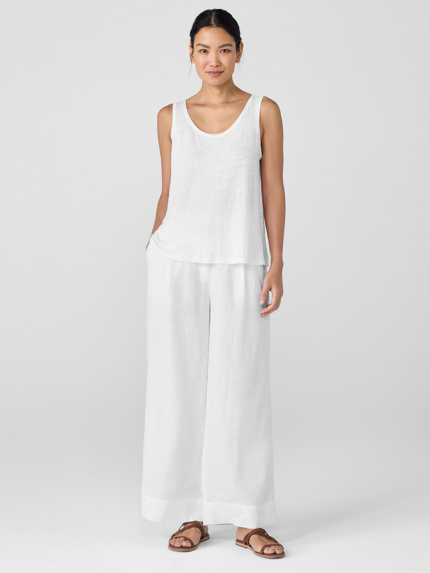 Organic Linen Jersey Tank | Eileen Fisher