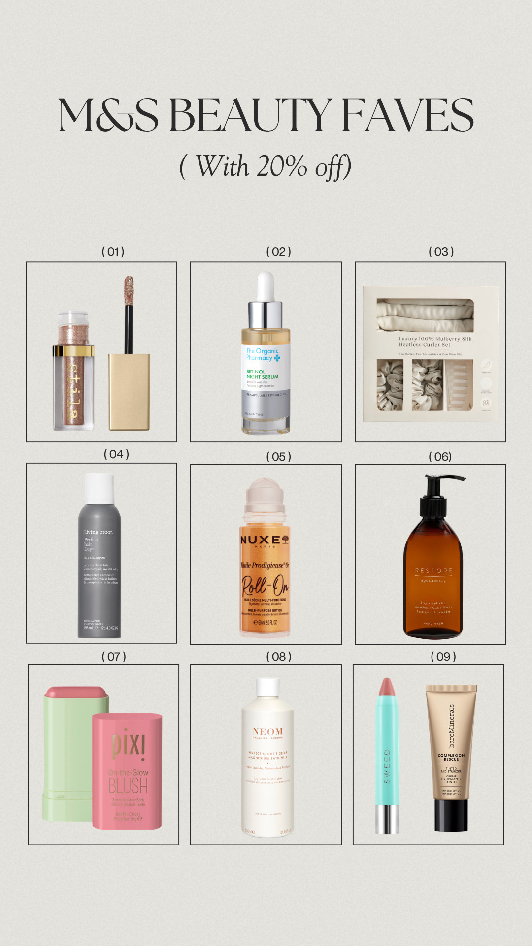 BEAUTY FAVES, SWEED BEAUTY, PIXI BEAUTY, SPARKLE EYESHADOW, DEWY, GLOW, FULL COVERAGE, MEDIUM COVERAGE, BODY OIL, DRY SHAMPOO, HEATLESS CURLS  

 #LTKuk #LTKgiftguide #LTKbeauty