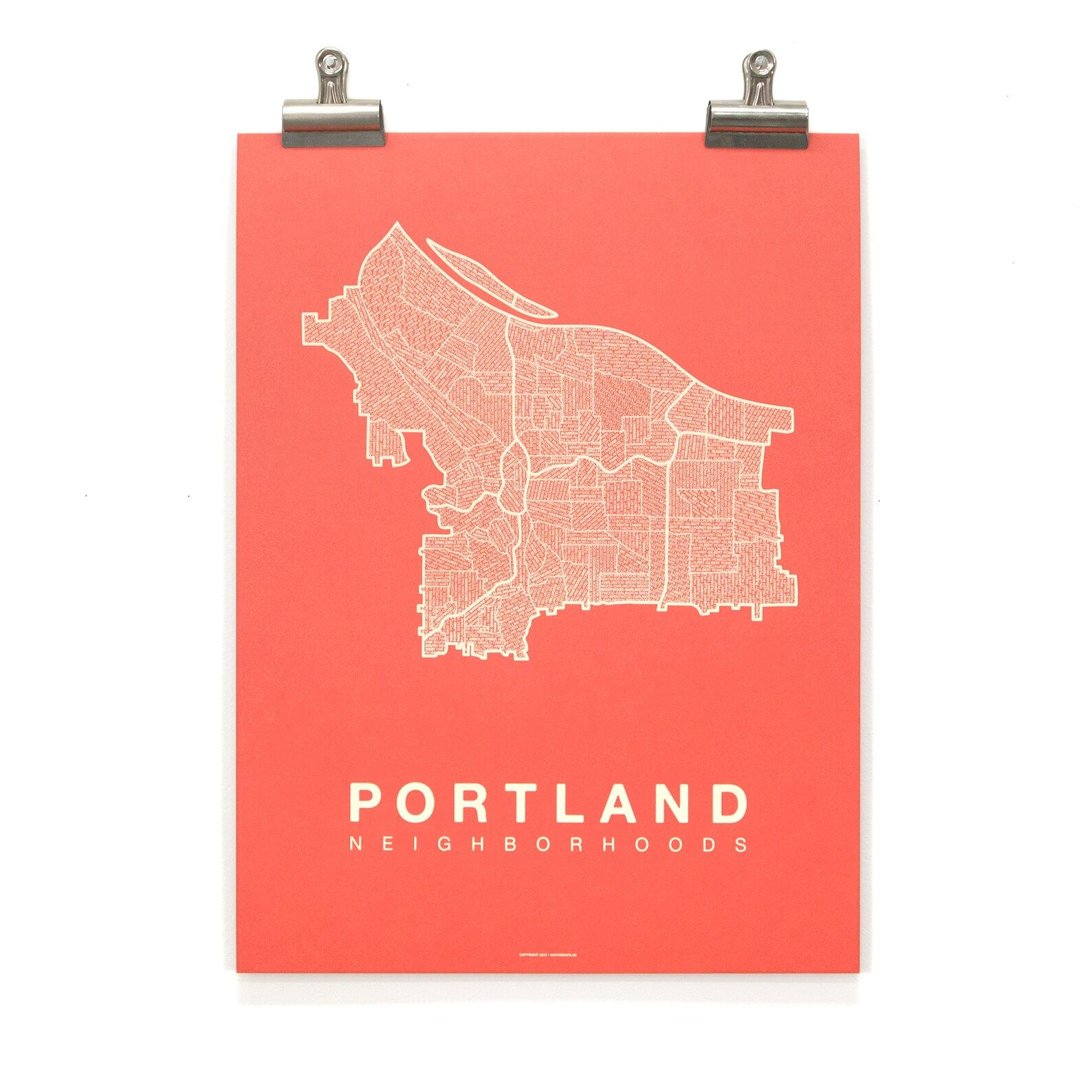 PORTLAND Neighborhood City Map Print Handmade Portland | Etsy | Etsy (US)