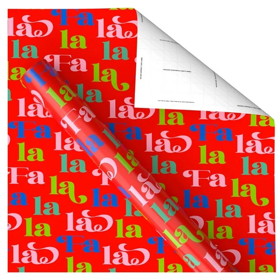 Multicolor Fa La La Christmas Wrapping Paper, 160 sq ft, by Holiday Time | Walmart (US)