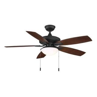 Hampton Bay Gazebo III 52 in. Indoor/Outdoor Natural Iron Ceiling Fan with Light Kit | The Home Depot