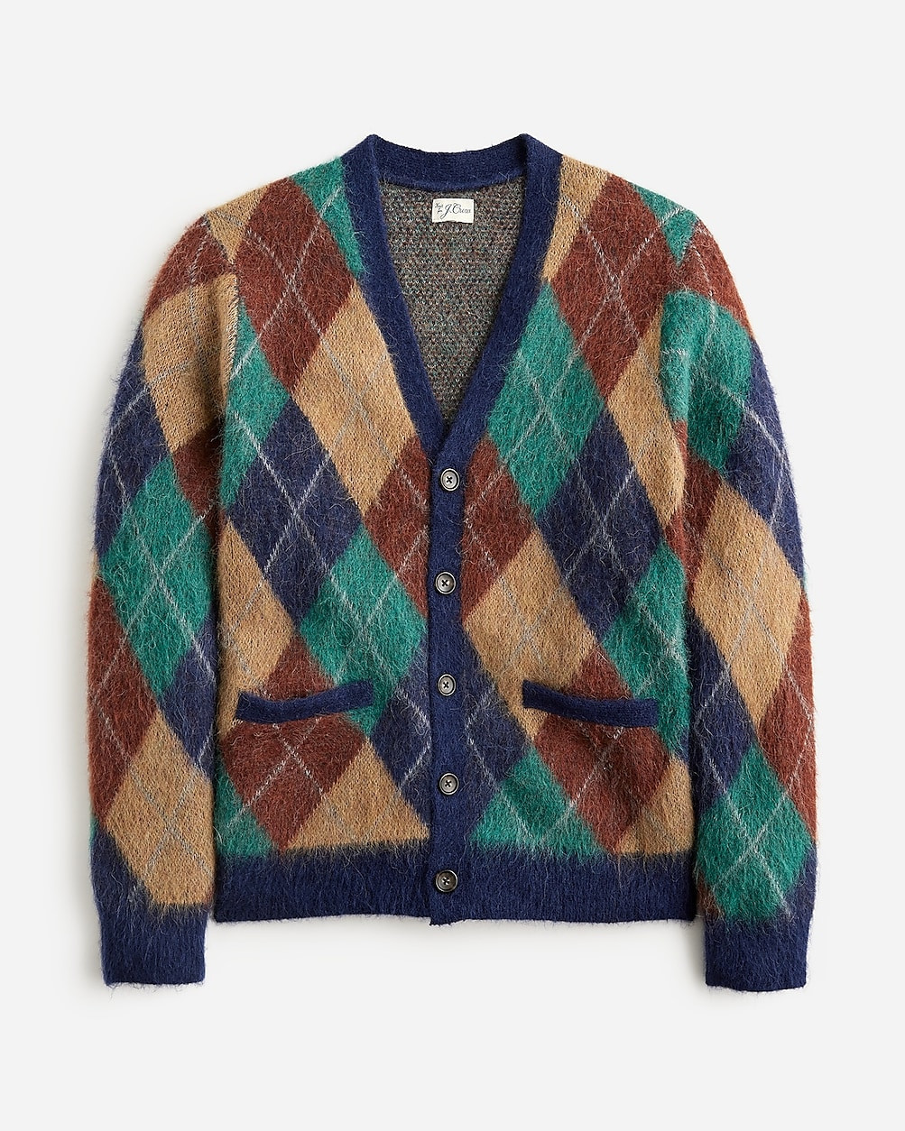 Alpaca-blend argyle cardigan sweater | J. Crew US