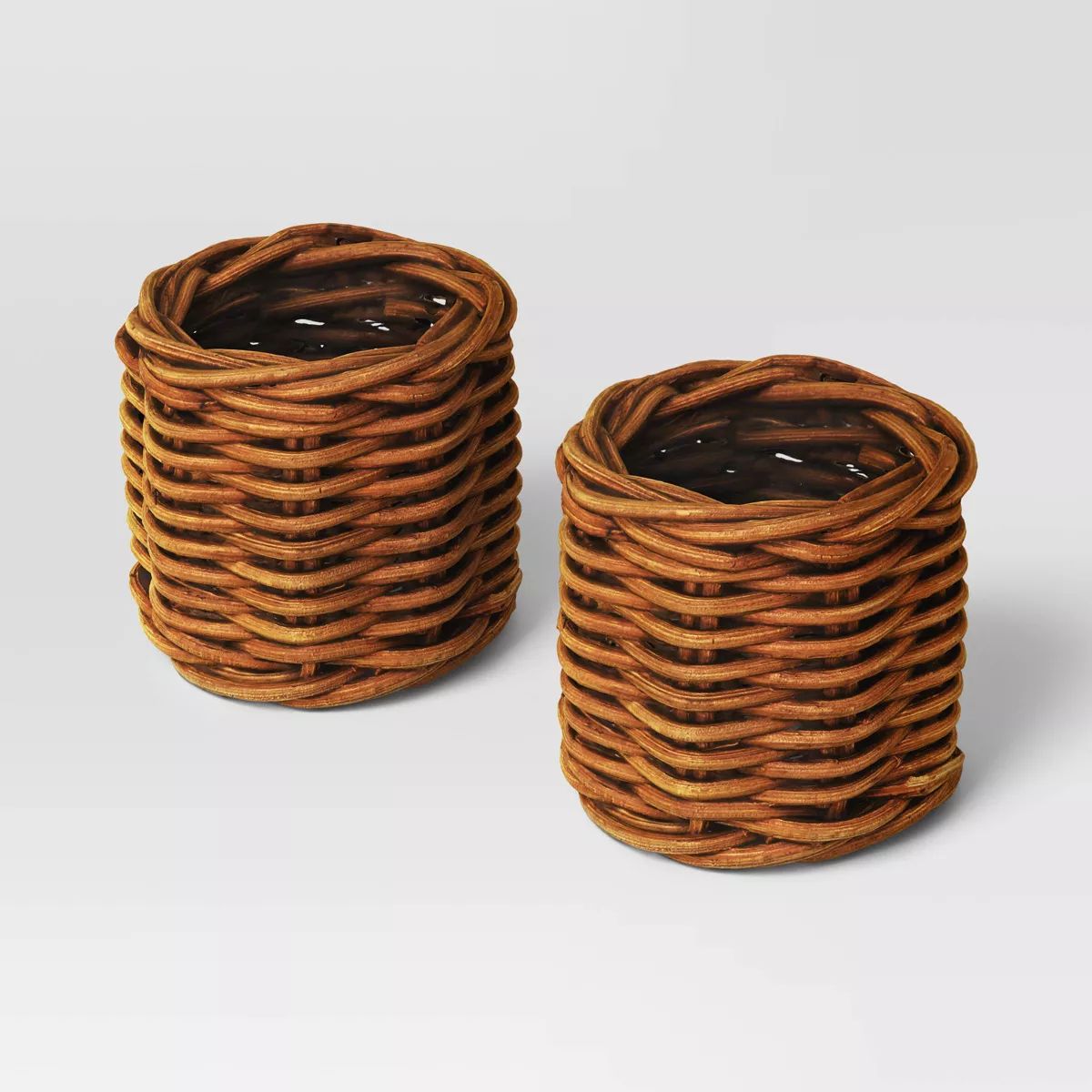 2pc Woven Napkin Rings Dark Brown - Threshold™ | Target