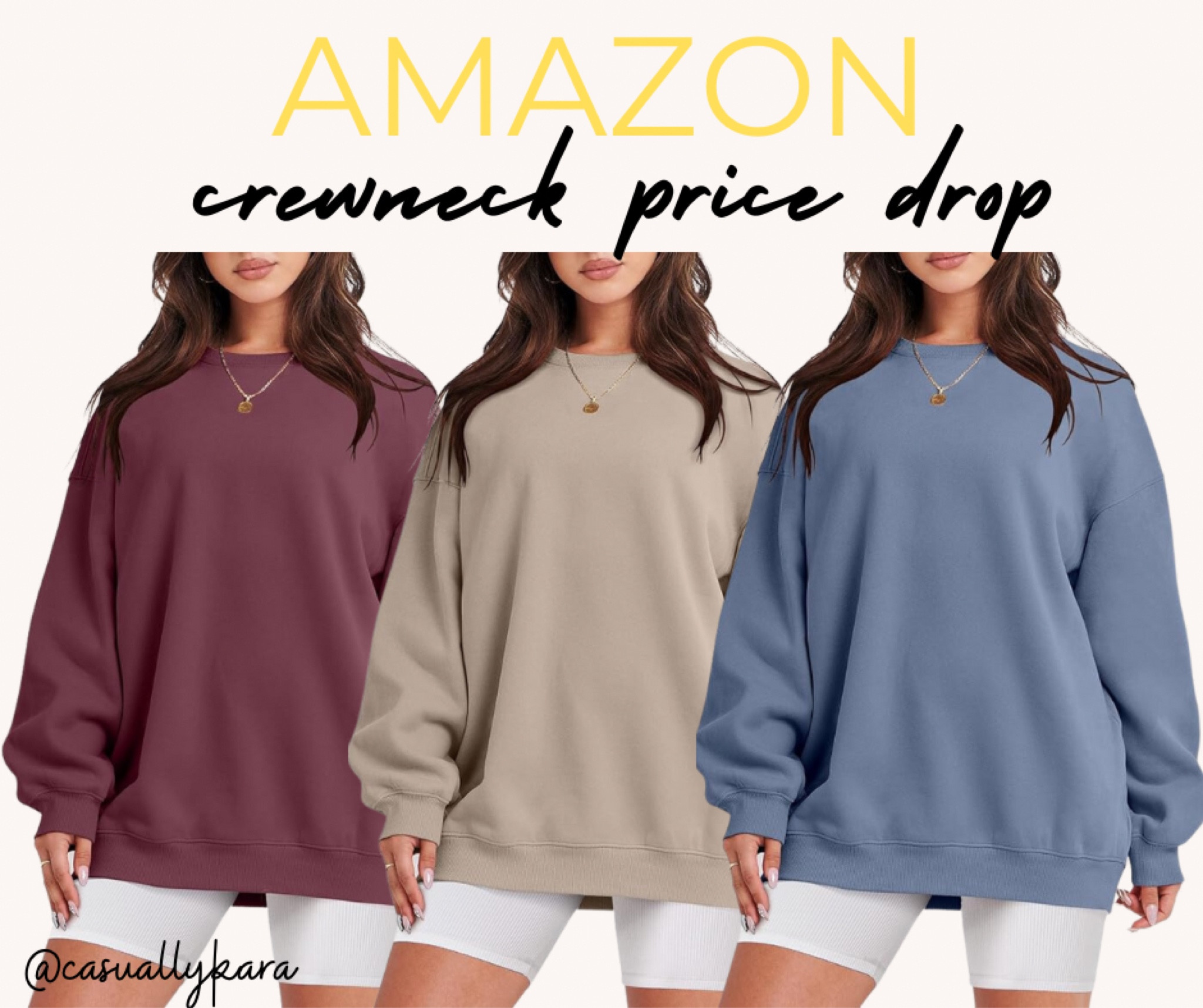 Oversized crew neck, amazon prime, women’s sweatshirt, fall tops

#LTKSaleAlert #LTKSummerSales #LTKFindsUnder50