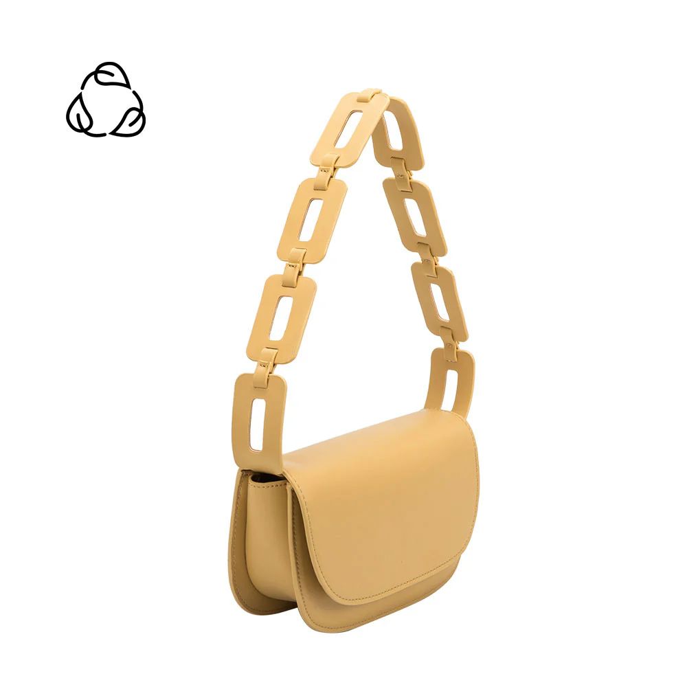 Inez Yellow Recycled Vegan Shoulder Bag | Melie Bianco