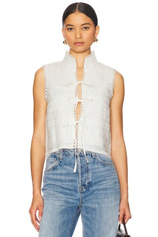 Aje Cloud Embroidered Top in Ivory from Revolve.com | Revolve Clothing (Global)