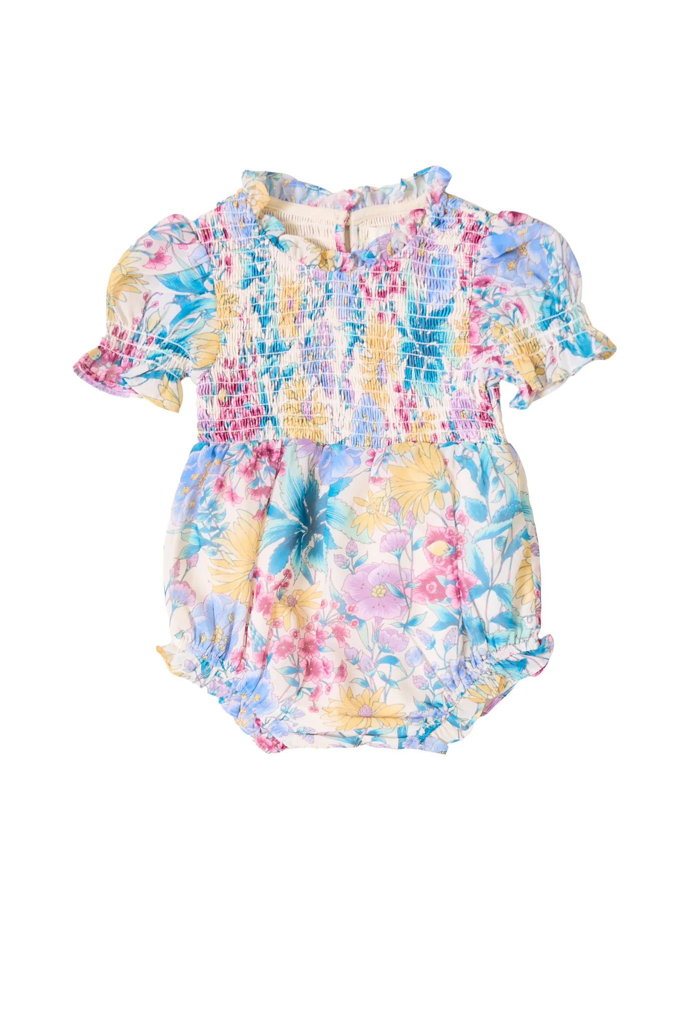 Baby Cordelia Romper in Pretty Plumeria | Ivy City Co