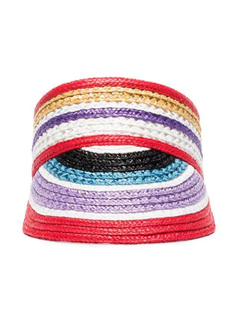 woven straw visor hat | Farfetch (US)