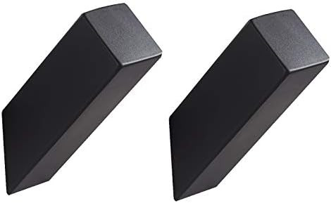 YJ YANJUN Black Towel Hook Set of 2 -304 Stainless Steel Robe Hook Modern Bathroom Door Hook Wall... | Amazon (US)