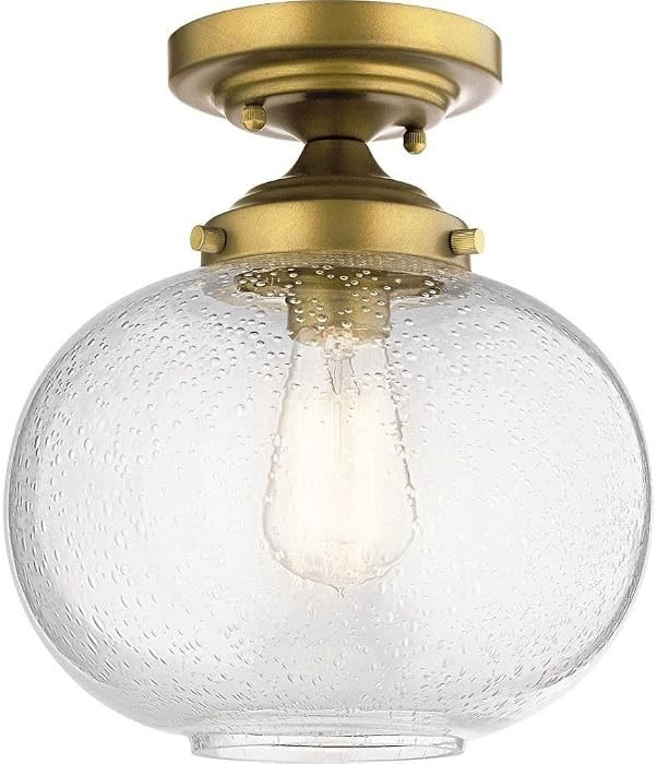 Kichler Lighting 42296NBR Avery 1 Light Semi Flush, Natural Brass | Amazon (US)