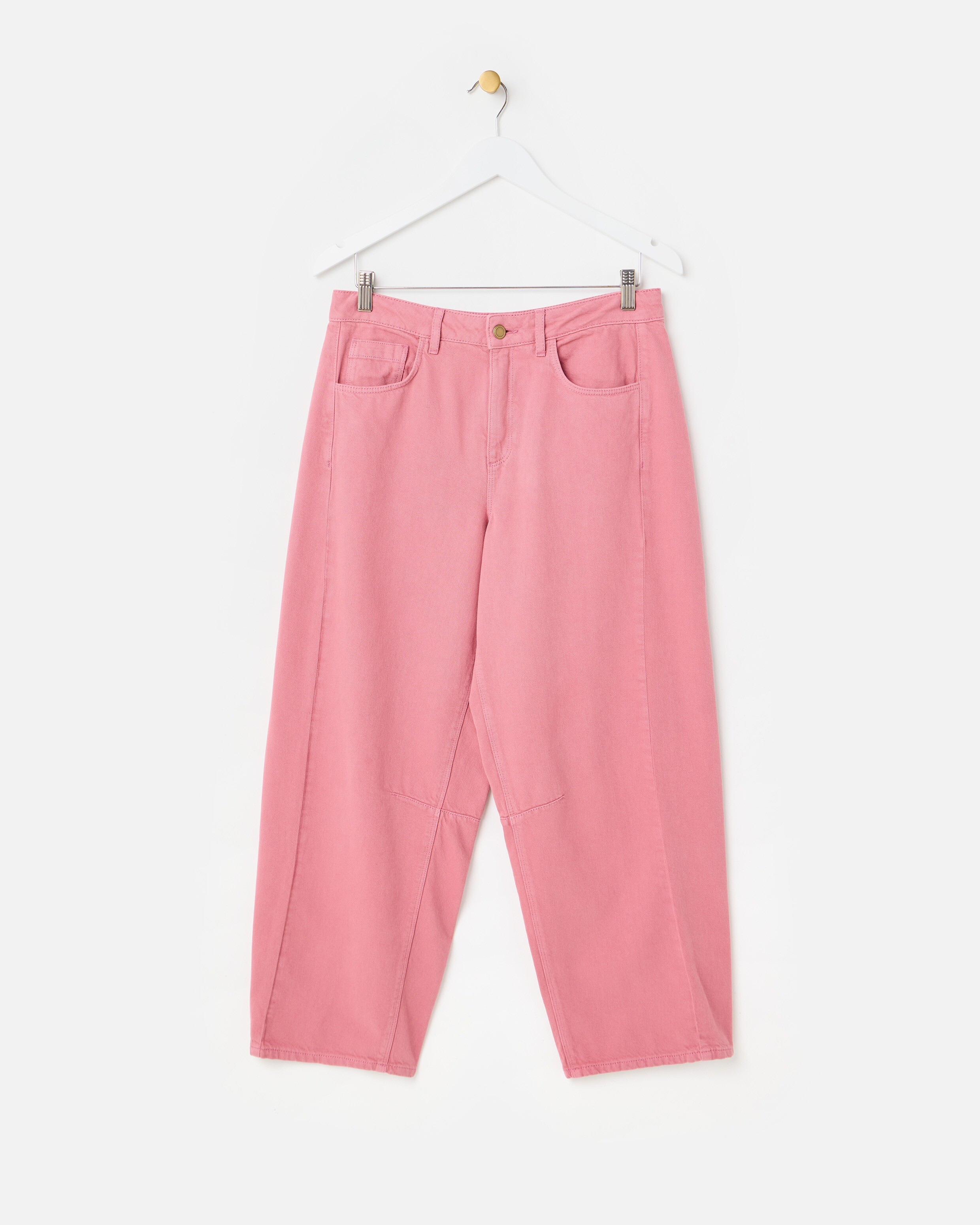 Pink Barrel Leg Jeans, size 16 | Oliver Bonas (Global)
