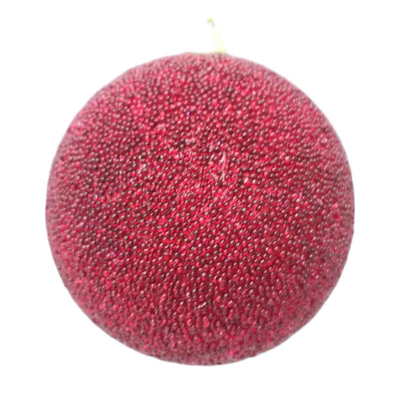 Providence Burgundy Beaded Ball Ornament, 100mm | At Home