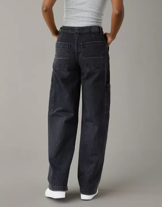 AE Super High-Waisted Baggy Wide-Leg Cargo Jean | American Eagle Outfitters (US & CA)