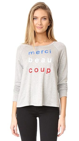 SUNDRY Merci Beau Coup Pullover | Shopbop