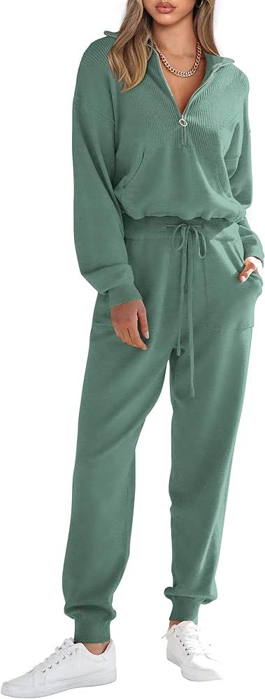 Pretty Garden Womens 2 Piece Zip Up Pullover Sweatshirt Jogger Set | Amazon (US)