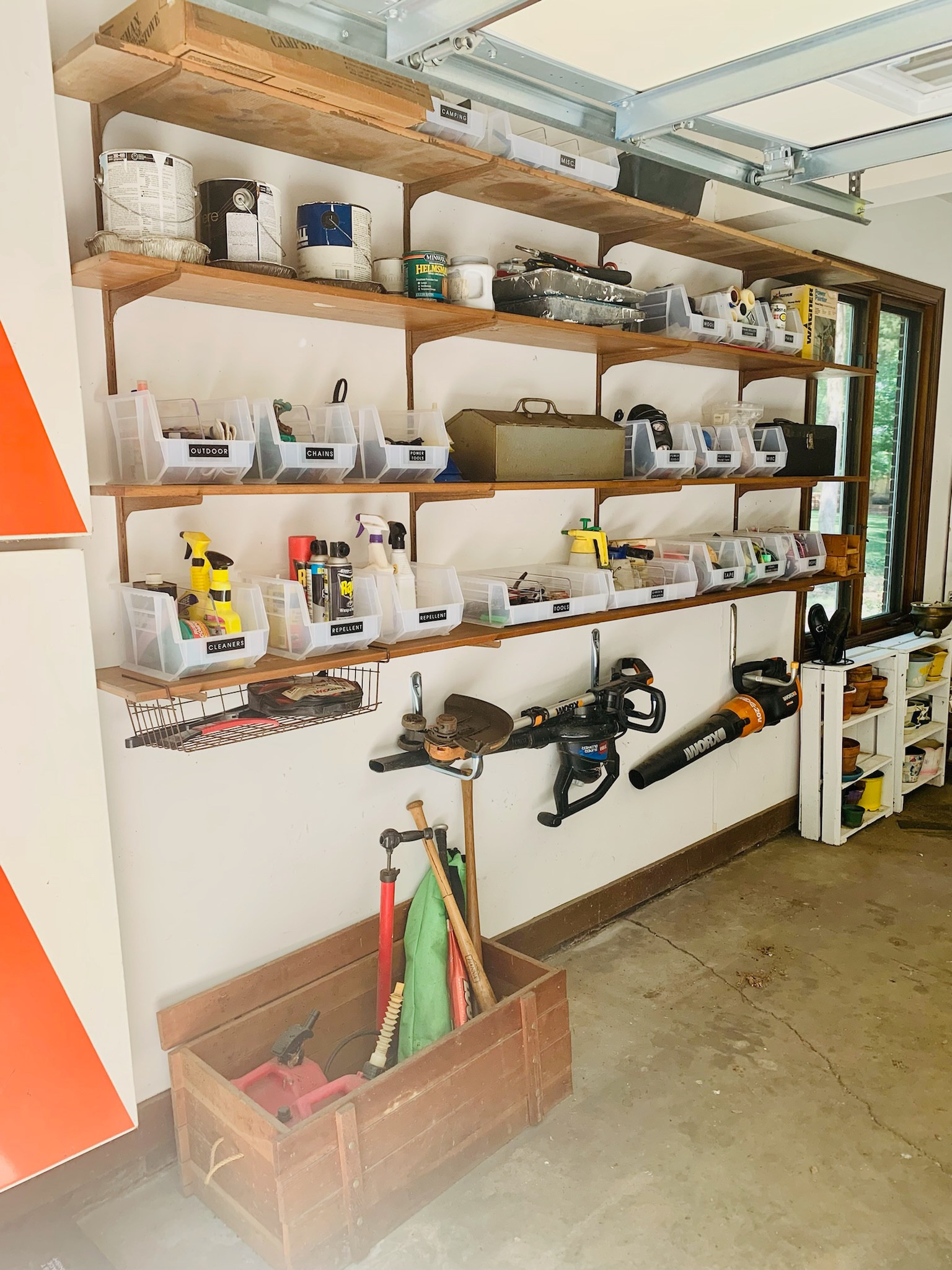 These hooks and utility bins keep this garage nice and tidy!

#LTKhome #LTKfamily #LTKFind