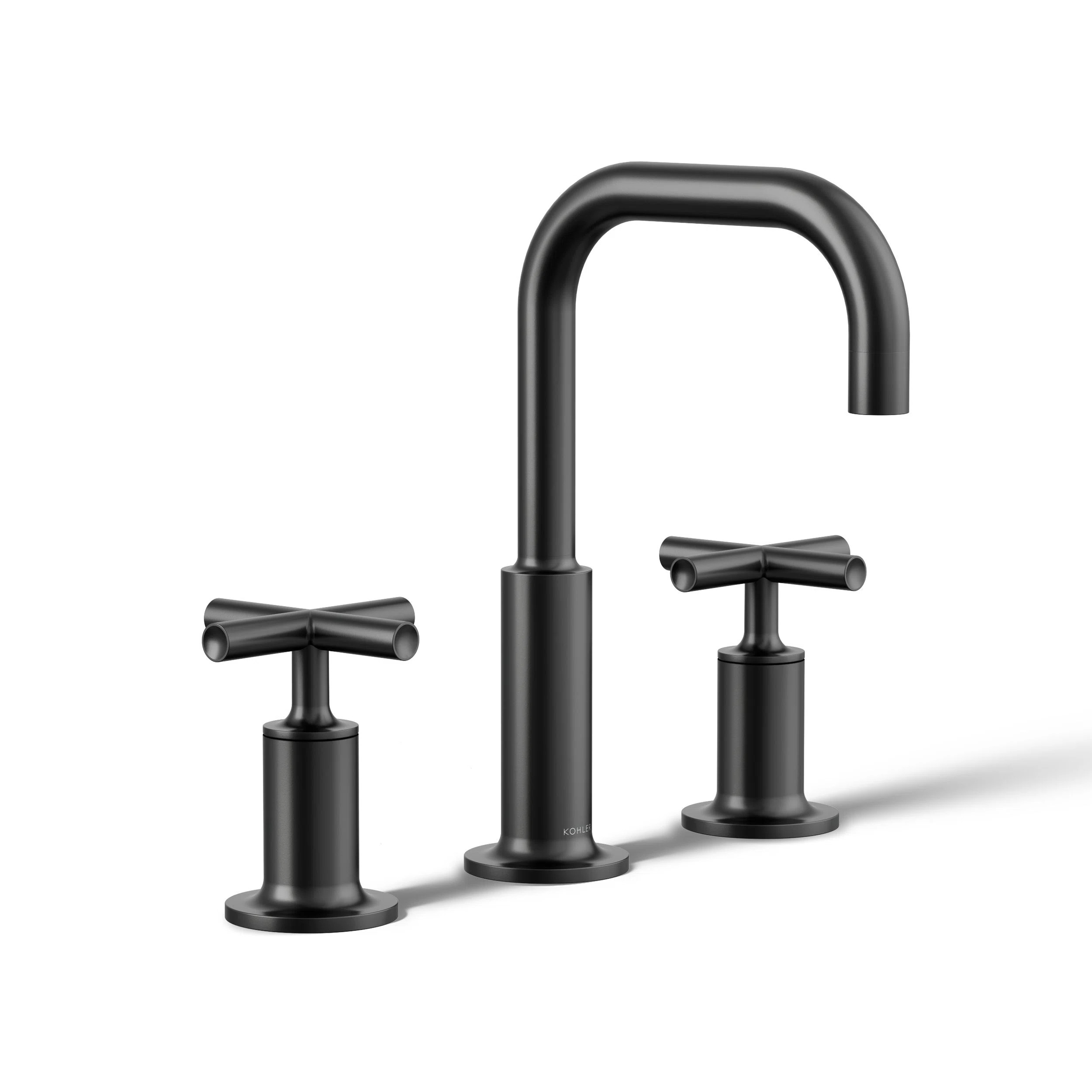 Kohler Purist Widespread Bathroom Faucet with Pop-Up Drain Assembly, 3-Hole High Arc Cross Handle... | Wayfair North America