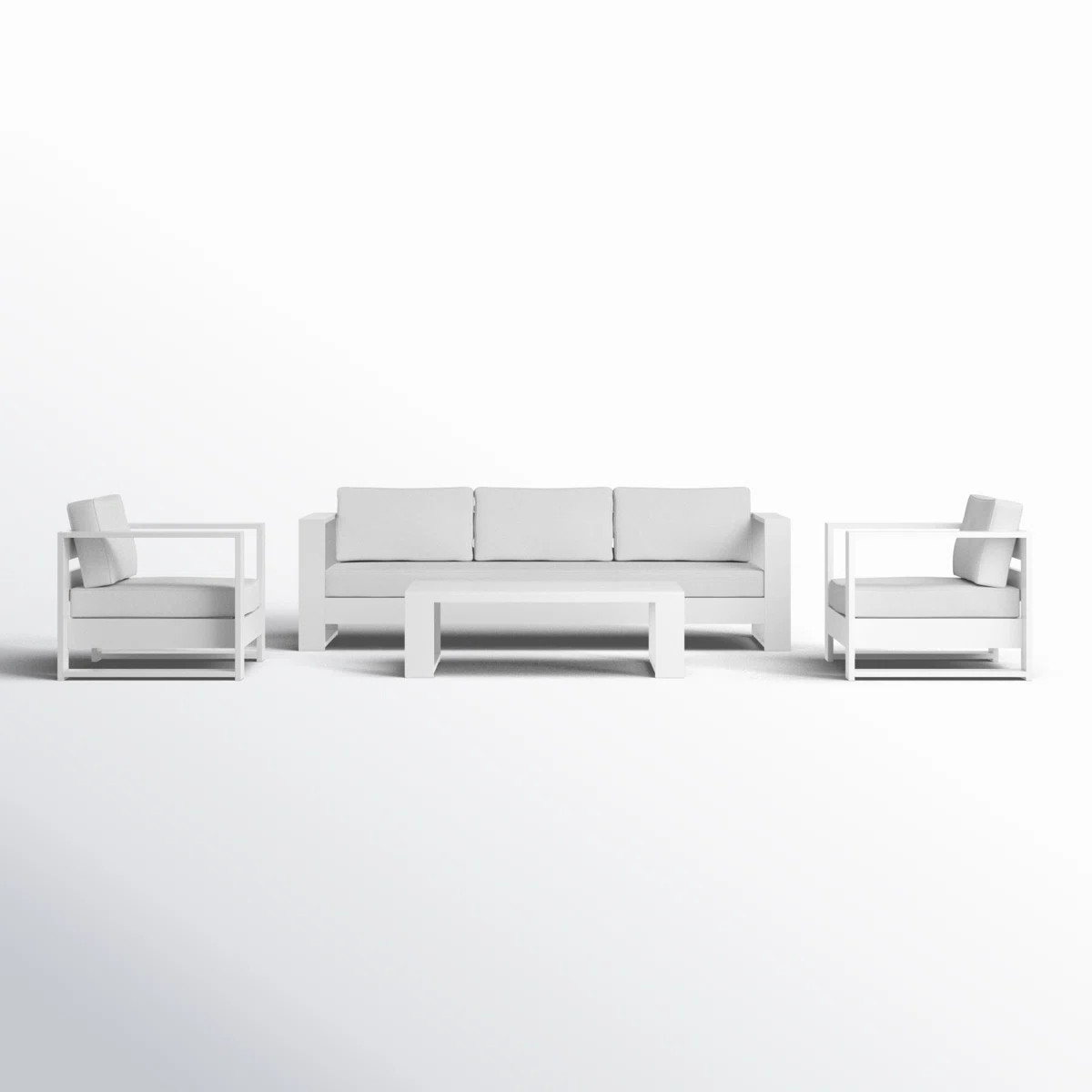 Hoyt Outdoor Aluminum Conversation Set with Coffee Table | Wayfair North America