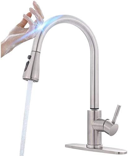 Touch Kitchen Faucet with Pull Down Sprayer, MSTJRY Kitchen Sink Faucets with Pullout Sprayer, St... | Amazon (US)