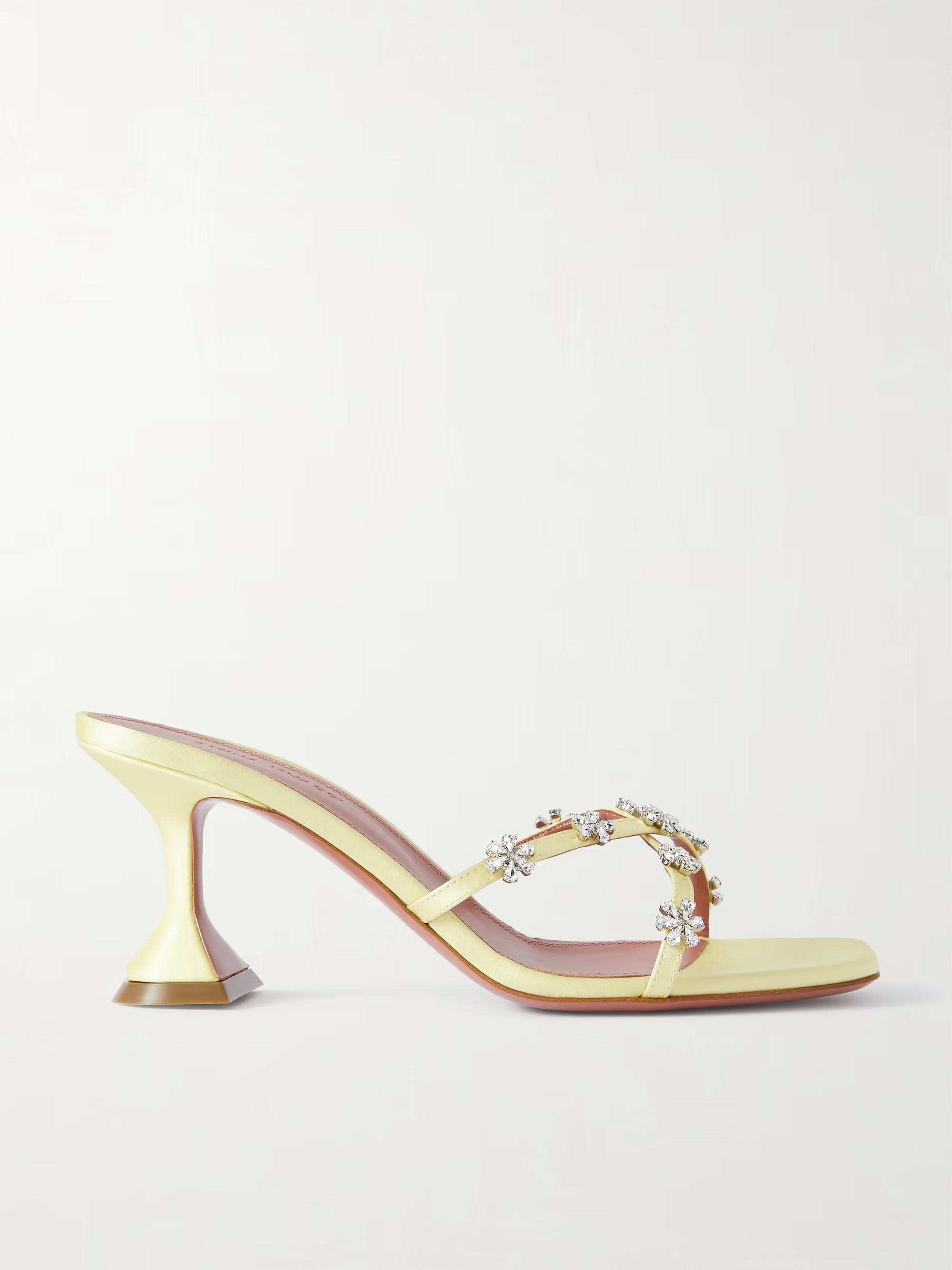 AMINA MUADDILily crystal-embellished satin mules | NET-A-PORTER (US)