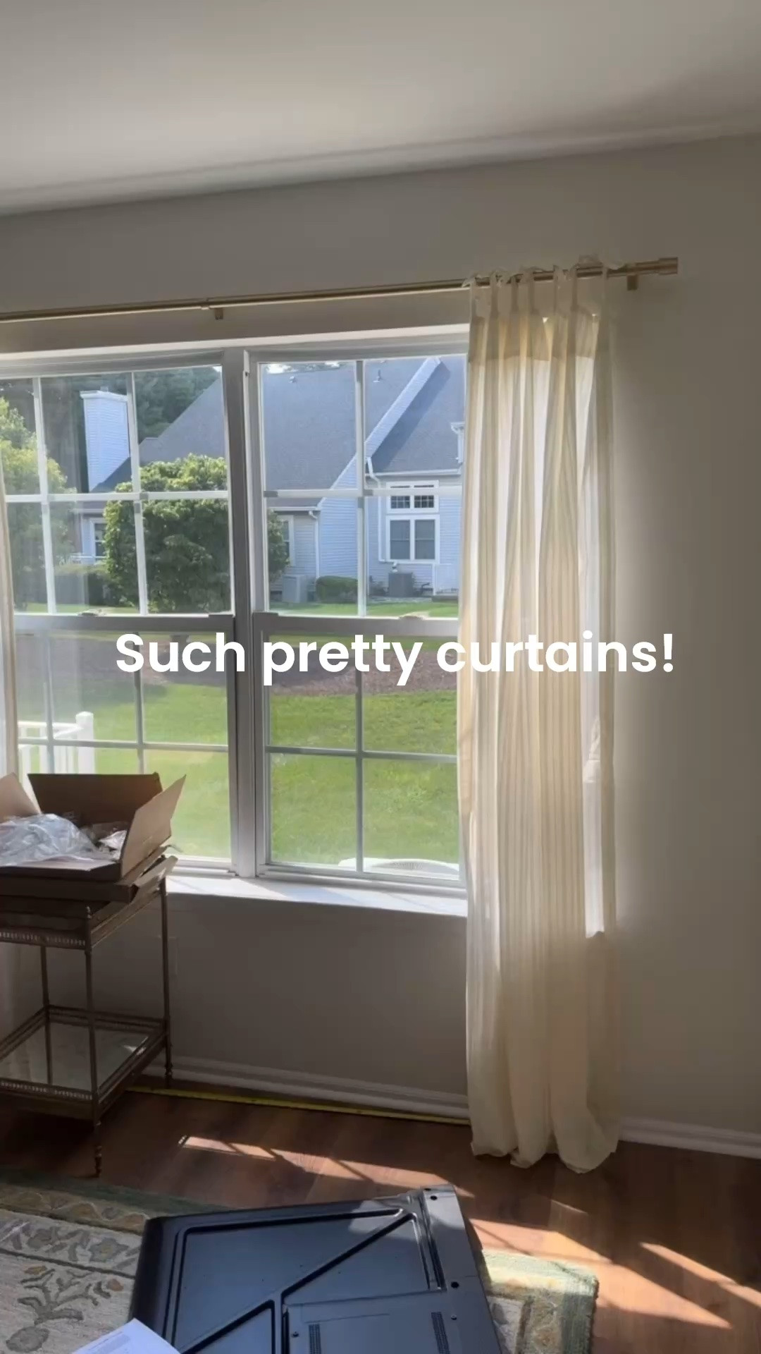 Beautiful semi sheer curtains and these gold curtain rods that are solid and don’t show bumps at all the connections!

#LTKmomlife #LTKHome