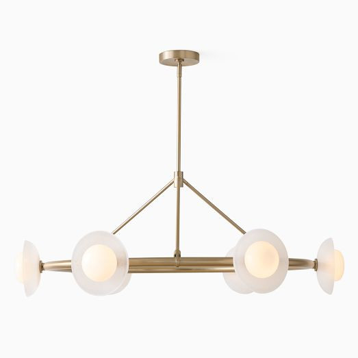 Bezel 6-Light Round Glass Chandelier (40") | West Elm (US)