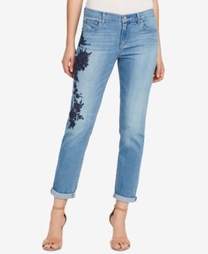 Vintage America Gratia Bestie Cuffed Embroidered Jeans | Macys (US)