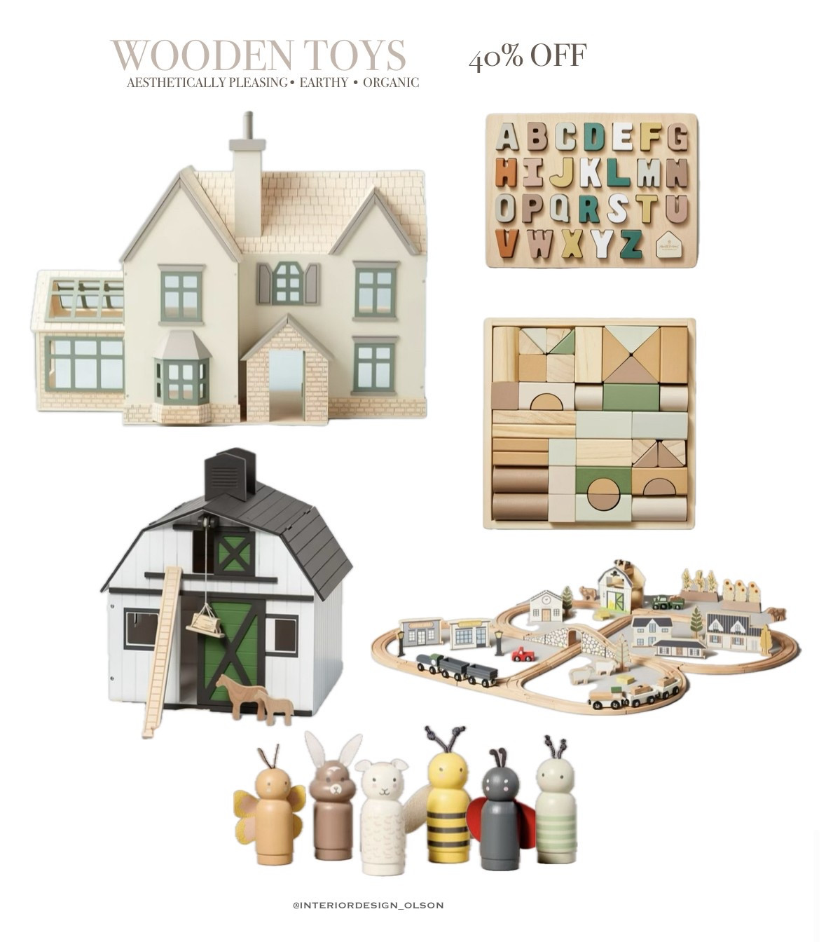 Wooden Toys for toddlers all on sale today for 40% off

#montessori #mcgeeandco #hearthandhand #playroom #aesthetic #toddlerroom 

#LTKFamily #LTKHome #LTKKids