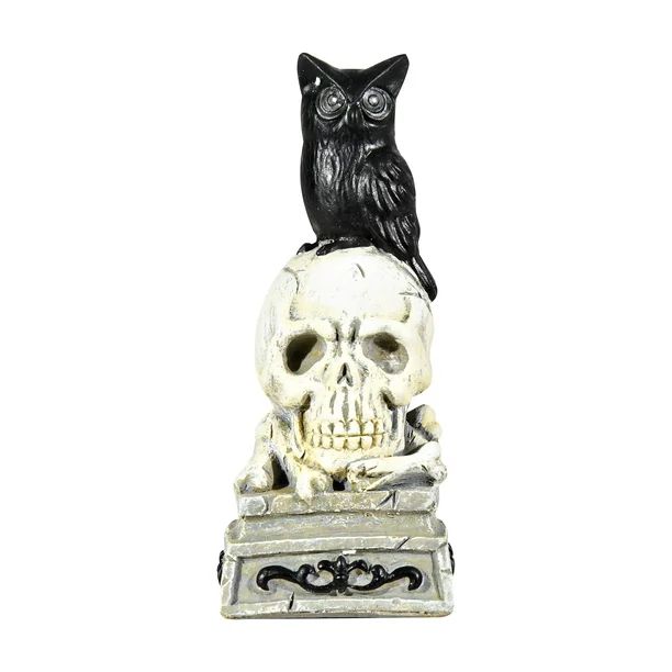 Way To Celebrate Halloween Tabletop Decor, Skull Tombstone - Walmart.com | Walmart (US)