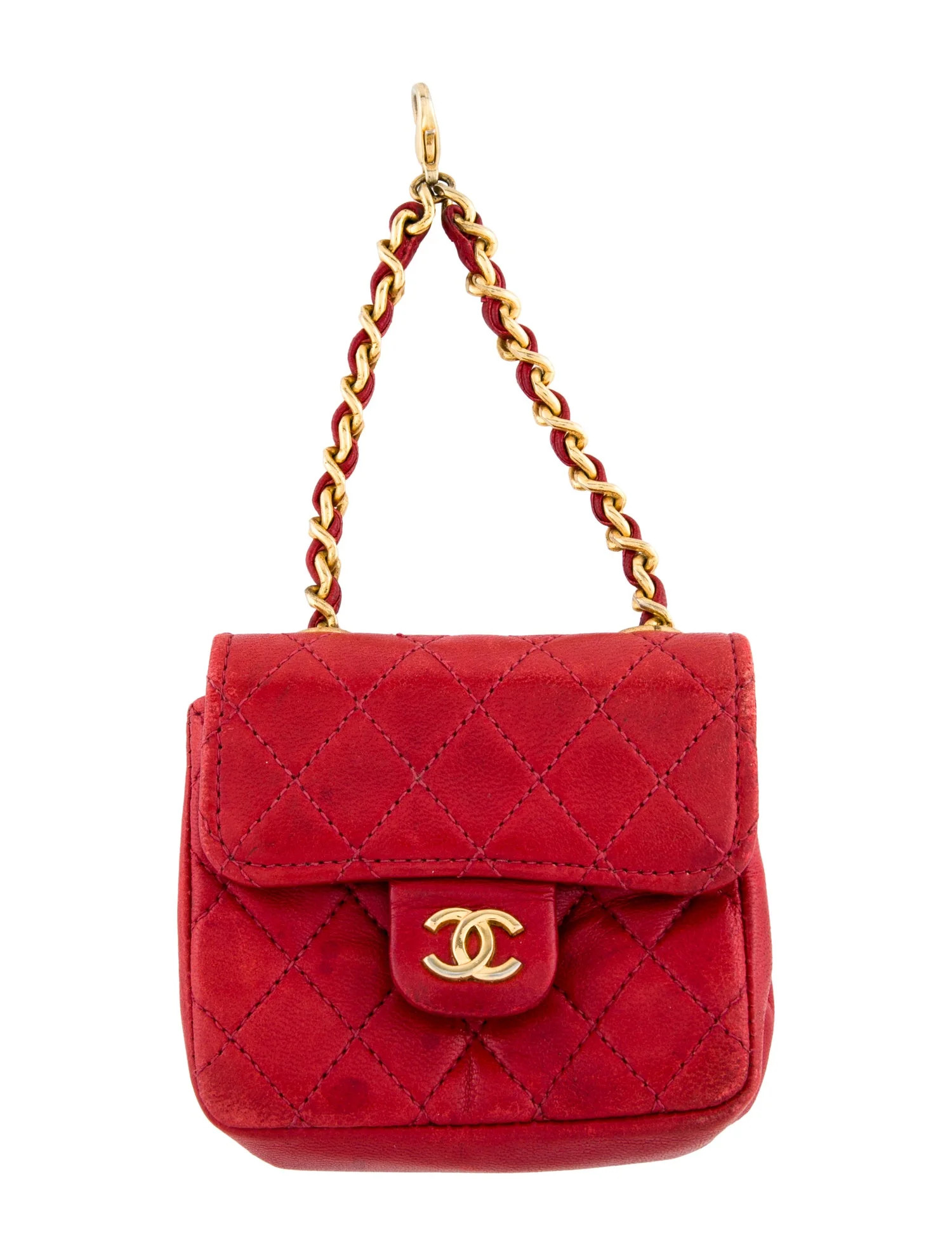 Vintage Quilted Micro Mini Bag Charm | The RealReal