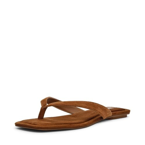 Steve Madden Women's Trella Flip Flop, Chestnut Suede, 8.5 | Amazon (US)