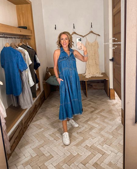 New Arrival at Anthropologie: this fun denim dress is darling!! I’m wearing a size XXS. 

#anthropologie #petitestyle


#LTKstyletip #LTKover40