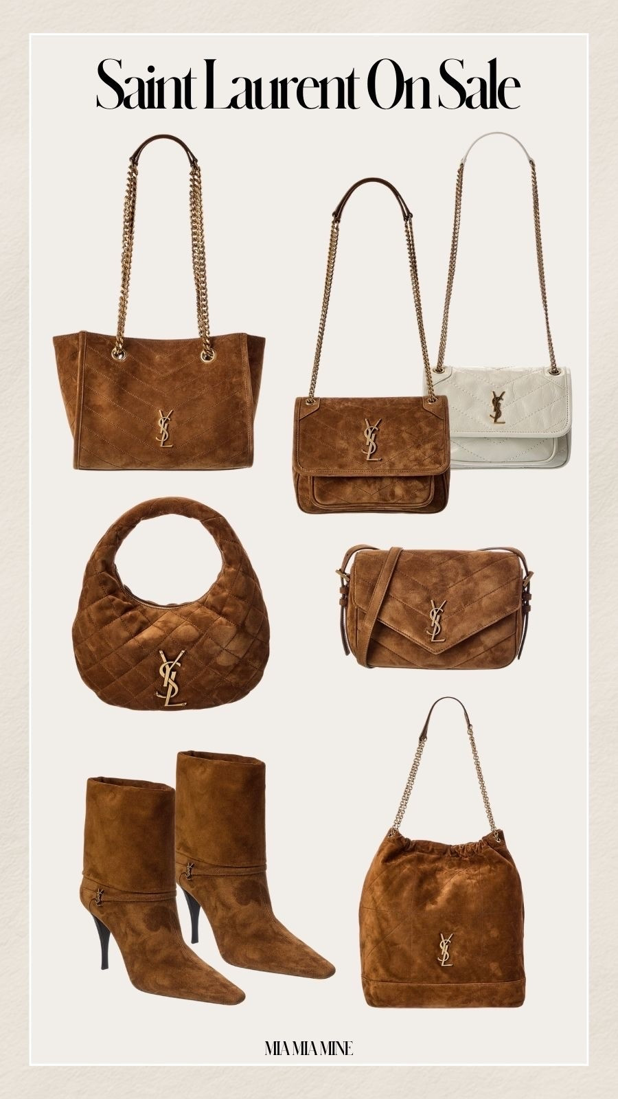 Saint Laurent on sale! Save up to 20% off suede bags and booties

#LTKSeasonal #LTKSaleAlert #LTKOver40