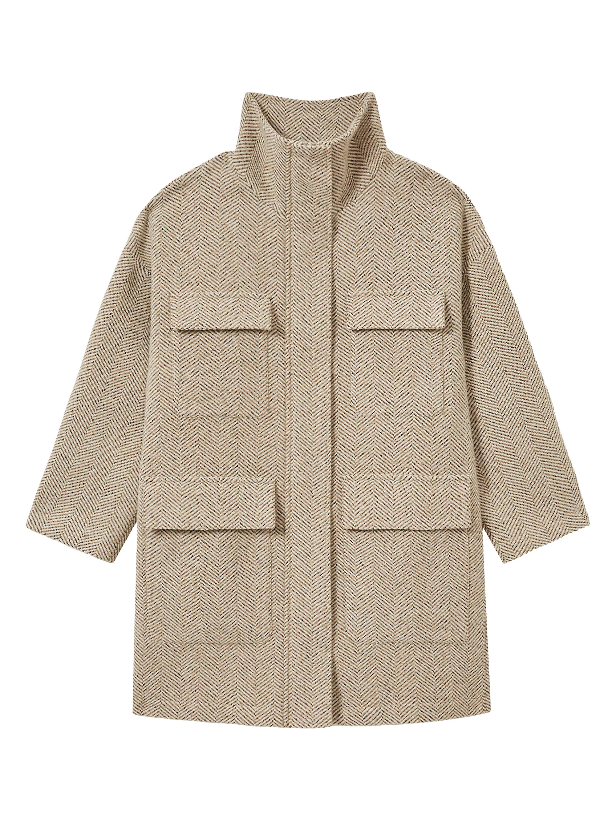 Amora Herringbone Wool-Blend Coat | Saks Fifth Avenue