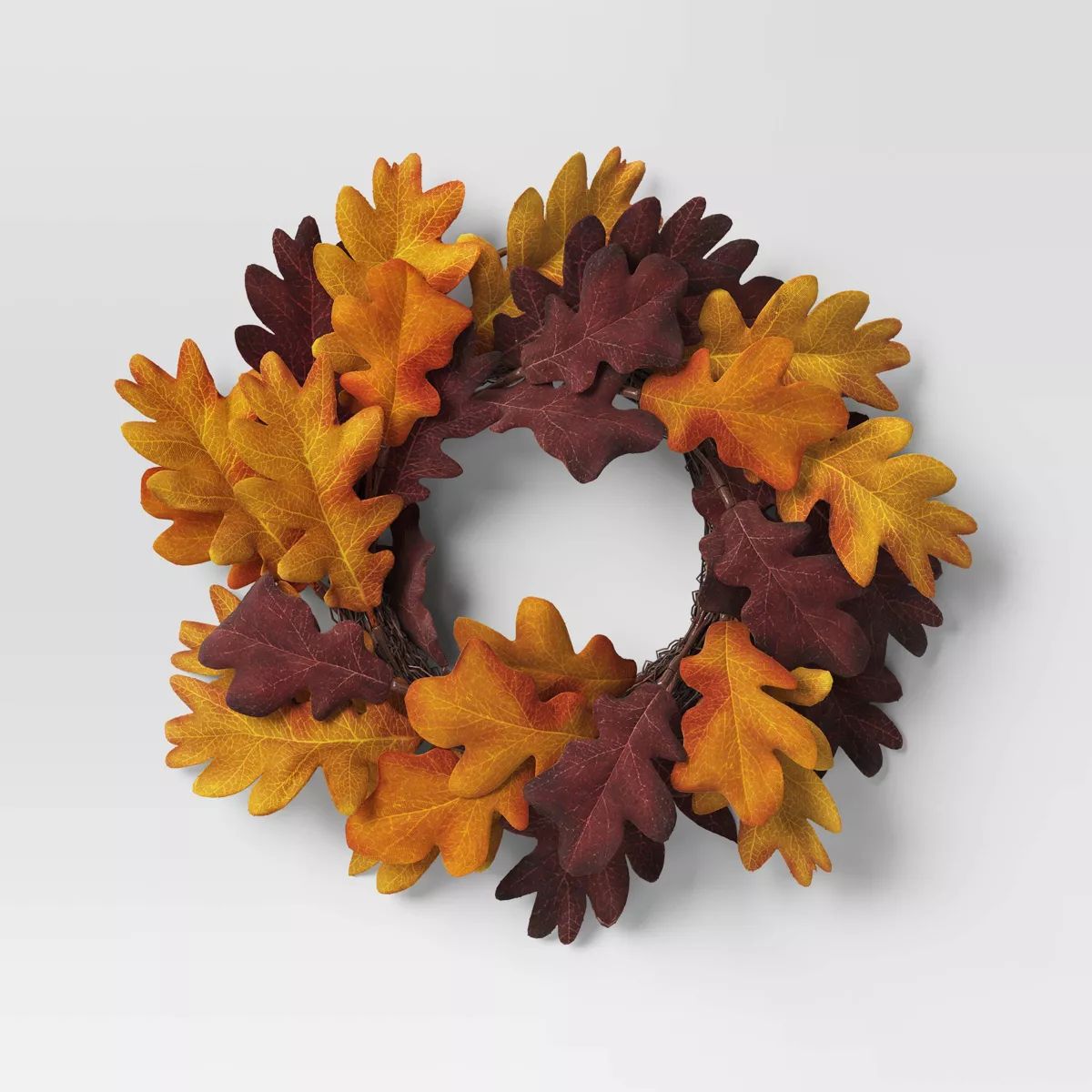 12" Oak Artificial Wreath Brown - Room Essentials™ | Target