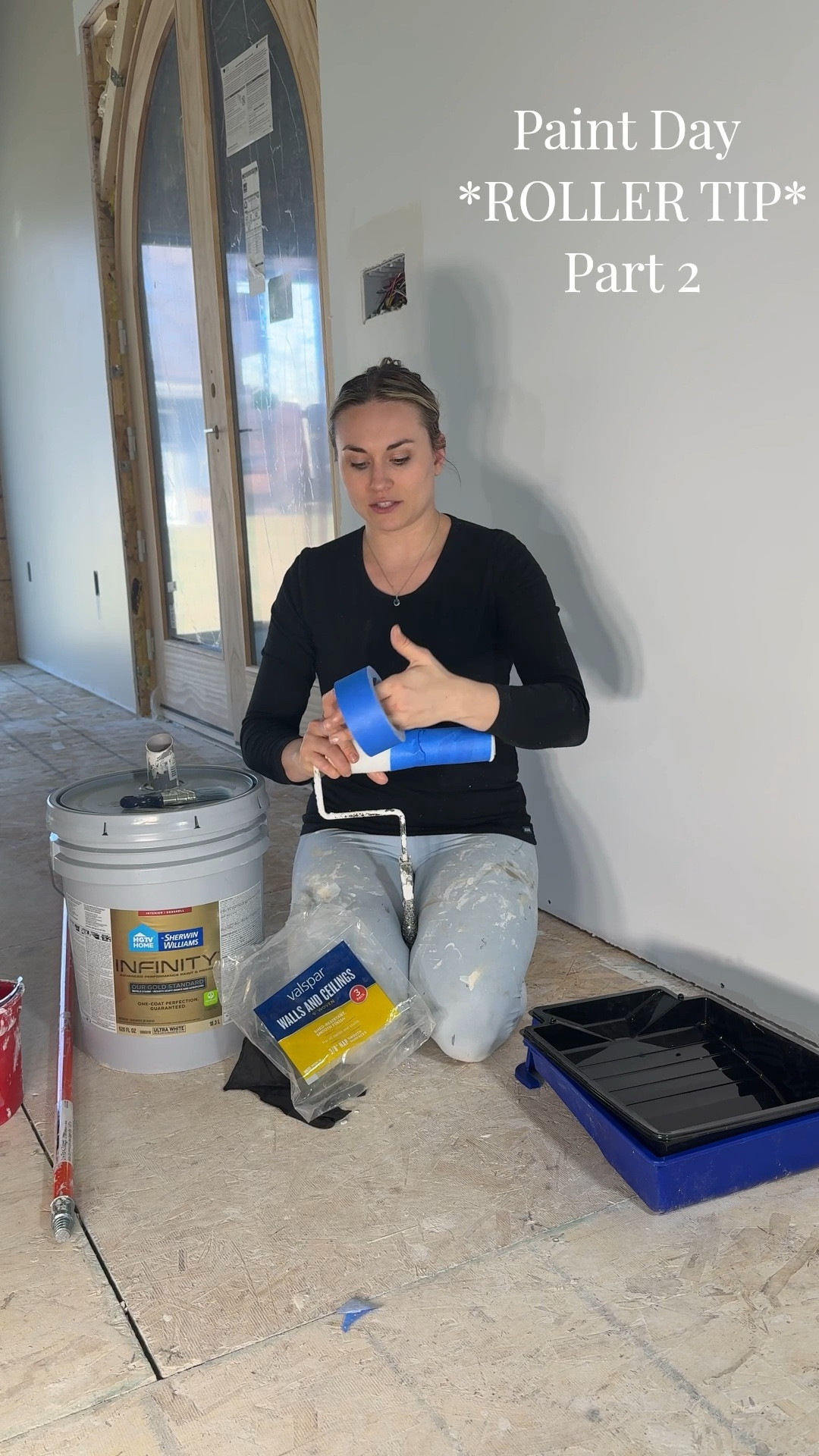 We already applied 14 gallons of primer and 9 gallons of paint to the walls and ceiling and we’re not even close to done! 

Here’s my favorite tip for painting with a roller - use blue tape! 

#paint #paintcolor #tips 

#LTKHome #LTKdayinmylife