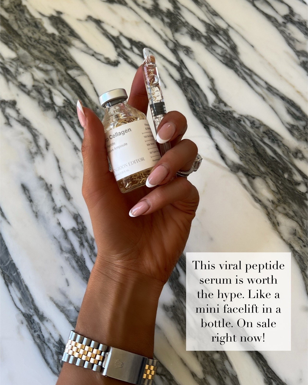 This viral peptide serum is worth every bit of the hype. It’s like a facelift in a bottle and is on sale right now. Perfect for giving your skin a serious glow and lifting effect without the fuss.

miamiamine viral skincare peptide serum facelift in a bottle collagen ampoule intensive serum on sale Korean beauty skincare routine elevated beauty glow skincare essentials

#LTKBeauty #LTKOver40 #LTKSaleAlert