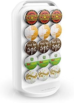 Mind Reader Carousel Coffee Pod Holder, 1 Count (Pack of 1), White | Amazon (US)