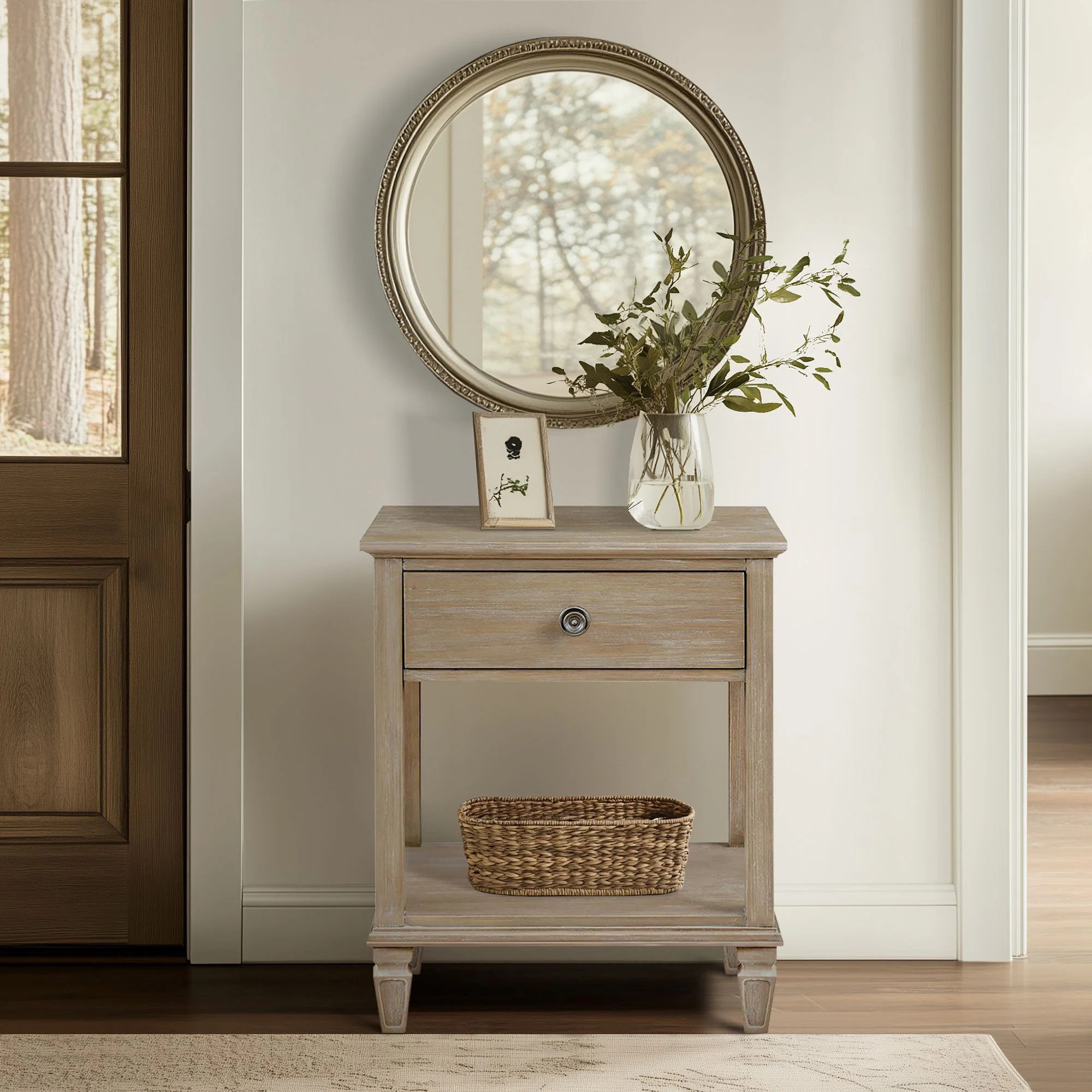 VIctoria One-Drawer Wood Bedside Table with Shelf | Wayfair North America