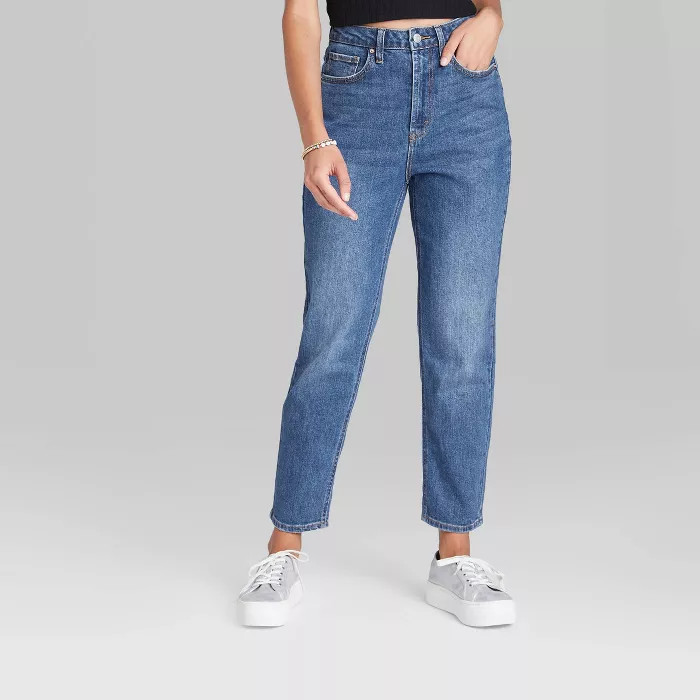 Women's Super-High Rise Curvy Mom Taper Jeans - Wild Fable™ Dark Wash | Target