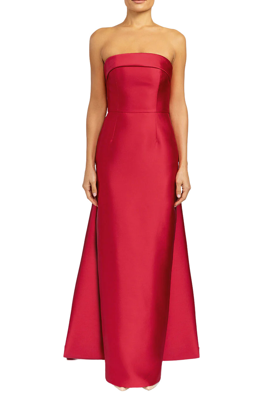 Kelly Silk and Wool Column Gown with Detachable Cape | Over The Moon