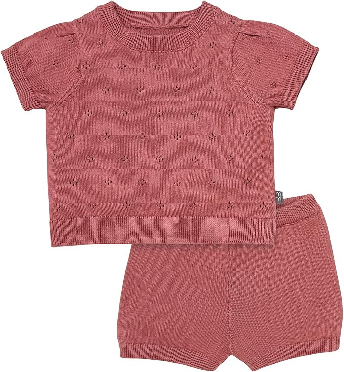 Modern Moments by Gerber Baby Girls 2-piece Sweater Knit Set (Top & Shorts) | Amazon (US)