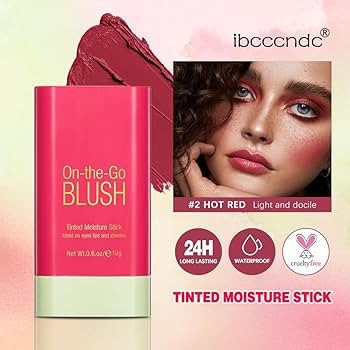 Paminify Soft Creamy Blush Stick,On-the-Go Blush,2-in-1 Cheek and Lip Tint,Waterproof Hydrating S... | Amazon (US)
