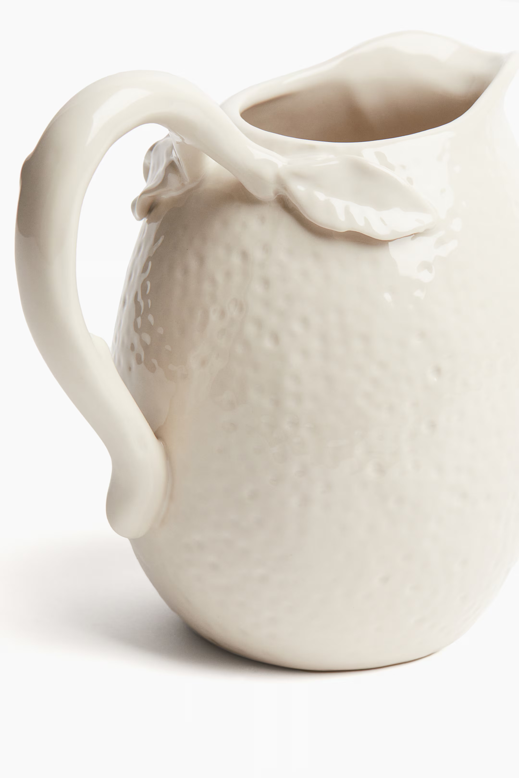 Lemon-shaped Stoneware Pitcher - Light beige - Home All | H&M CA | H&M (US + CA)