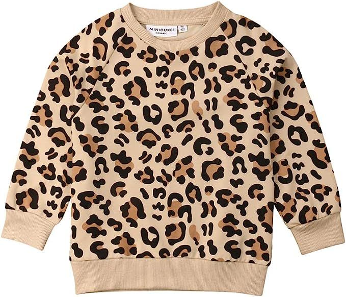 Toddler Little Baby Girl Leopard Print Sweater Long Sleeve Casual Shirts Pullover Top Fall Winter... | Amazon (US)