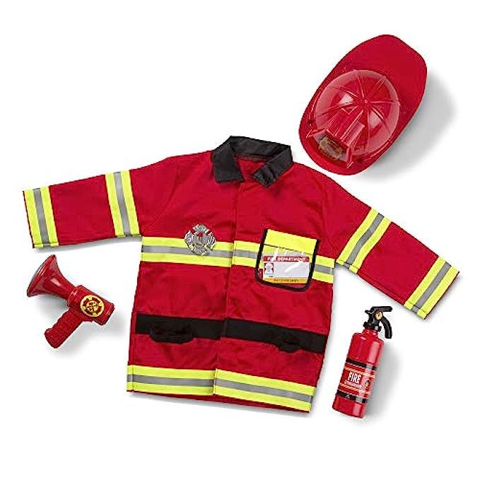 Melissa & Doug Fire Chief Role Play Costume Set Frustration-Free Packaging Children's | Amazon (US)