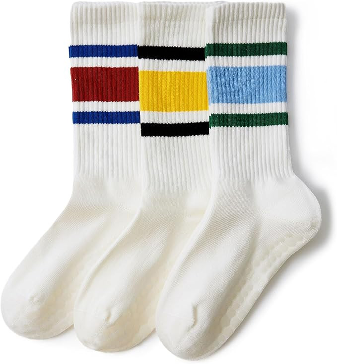 American Trends Pilates Socks with Grips for Women Yoga Socks Barre Socks Non Slip Socks | Amazon (US)