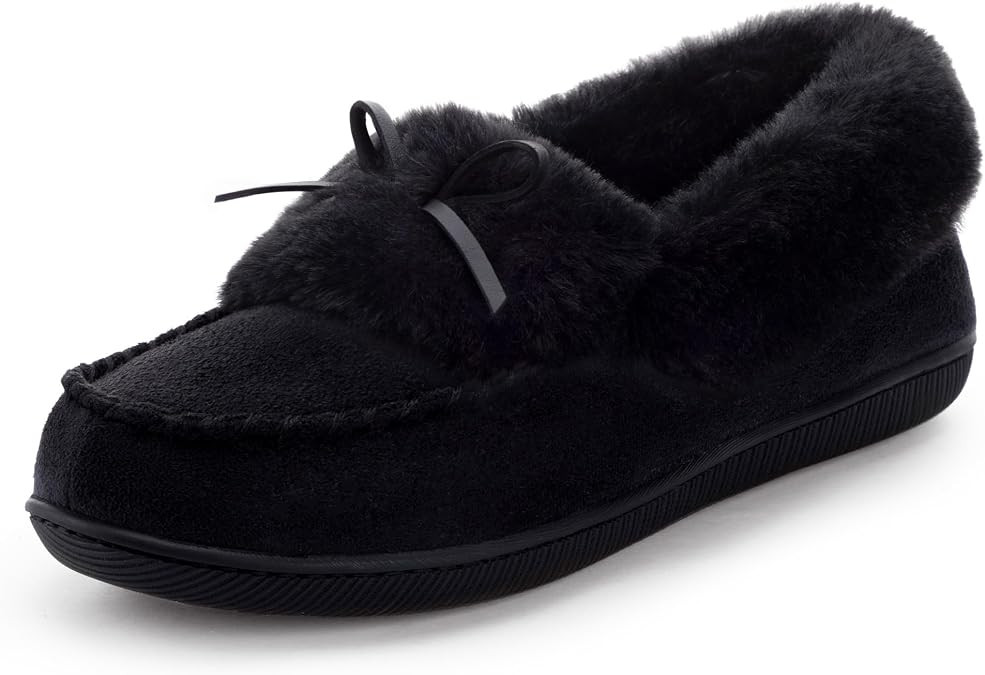 RockDove Women's Faux Fur Lined Micro Suede Moccasin Slipper | Amazon (US)